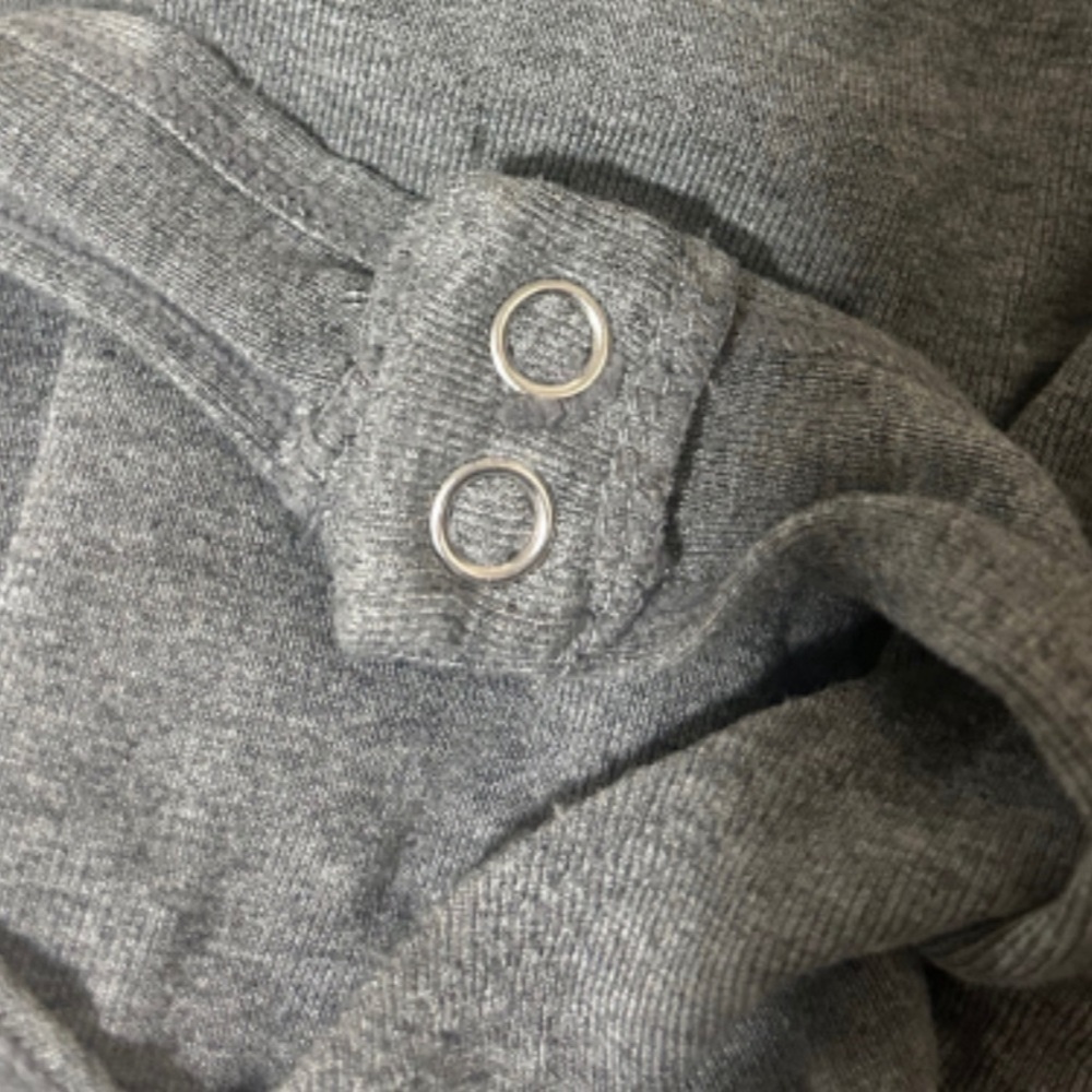 Grey Asymmetrical Neckline Long Sleeve Bodysuit | Size S | NWOT - Picture 4 of 4